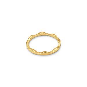 Gold Plated Stainless Steel Wave Ring